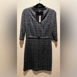 NWT Connected Apparel Office Work Dress Greys/Reds Size 6